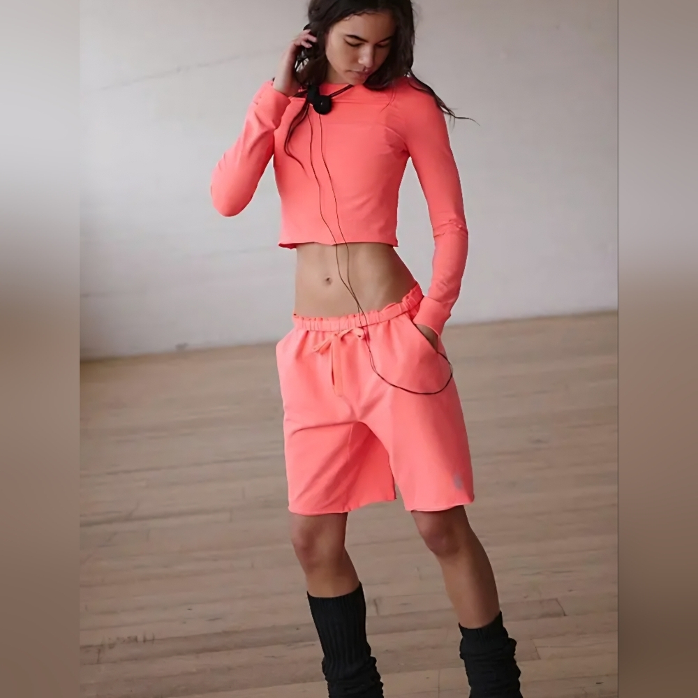 Free People Hot Shot Easy Set Neon Coral